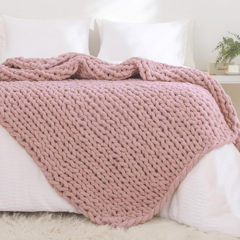 Yaapsu Chunky Knit Blanket Throw Amazon