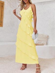 ruffle maxi dress