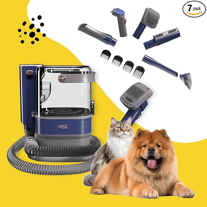 ONE Products Low Noise Dog Hair Vacuum & Dog Grooming Kit