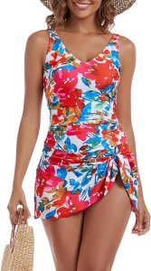 Aidonger One-Piece Swim Dress