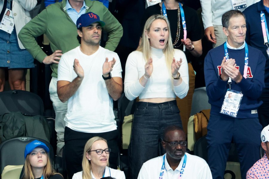 Every Celebrity Spotted at the 2024 Paris Olympics Lindsey Vonn and Diego Osorio