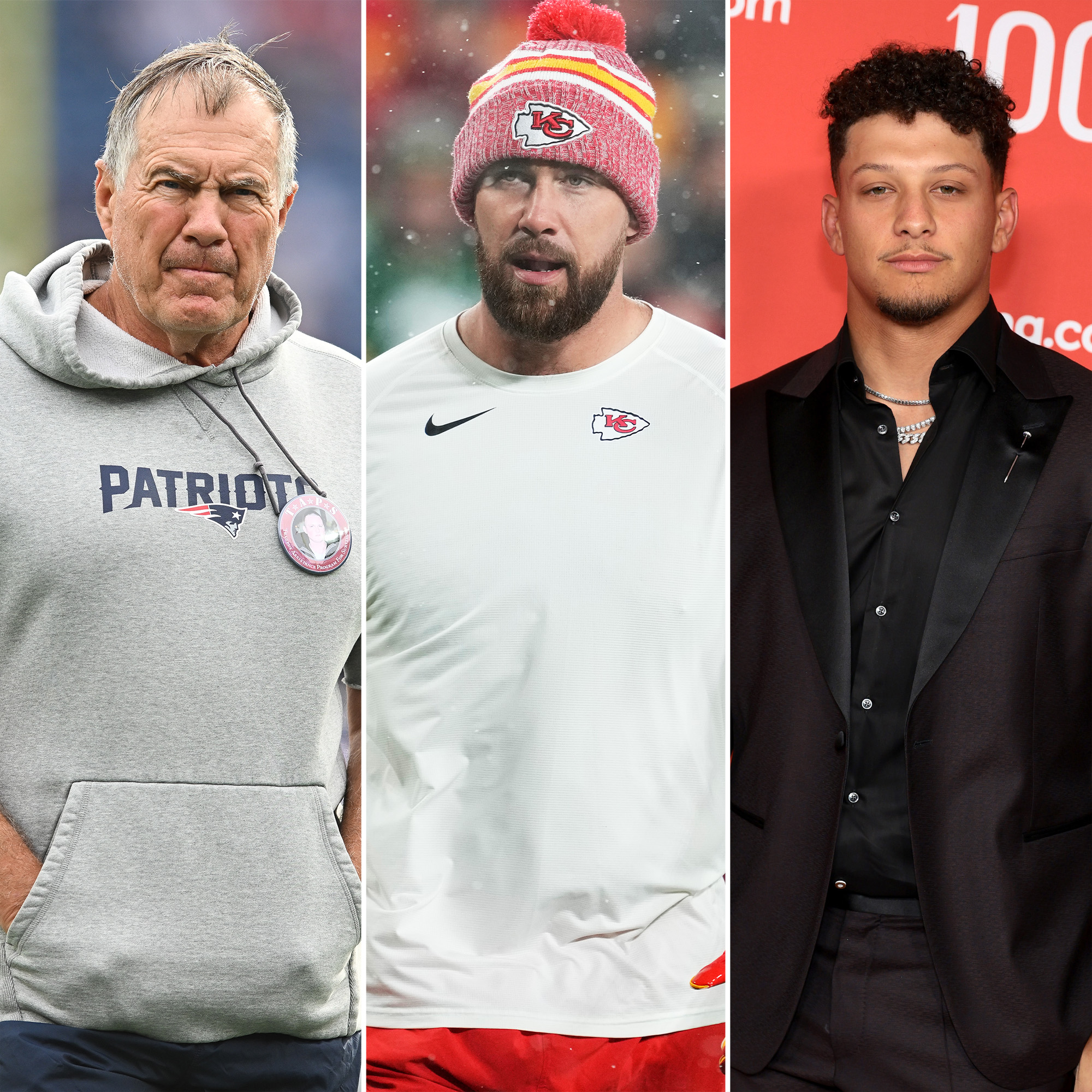 Bill Belichick participou da turnê Eras com Travis Kelce e Patrick Mahomes