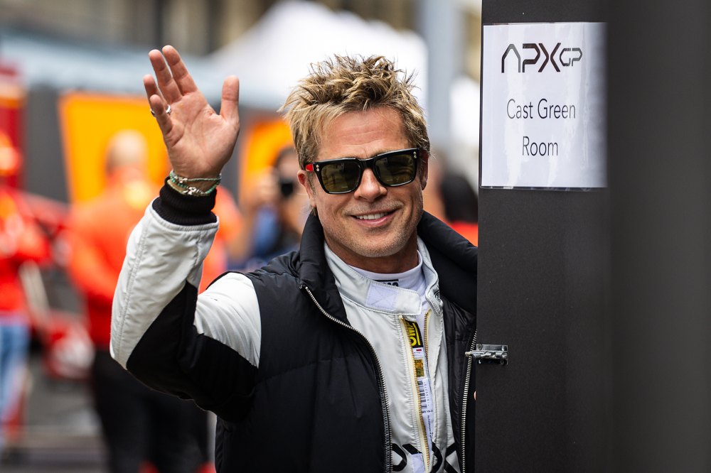 Brad Pitt Looks Young As Ever With New Haircut at F1 Grand Prix Previews