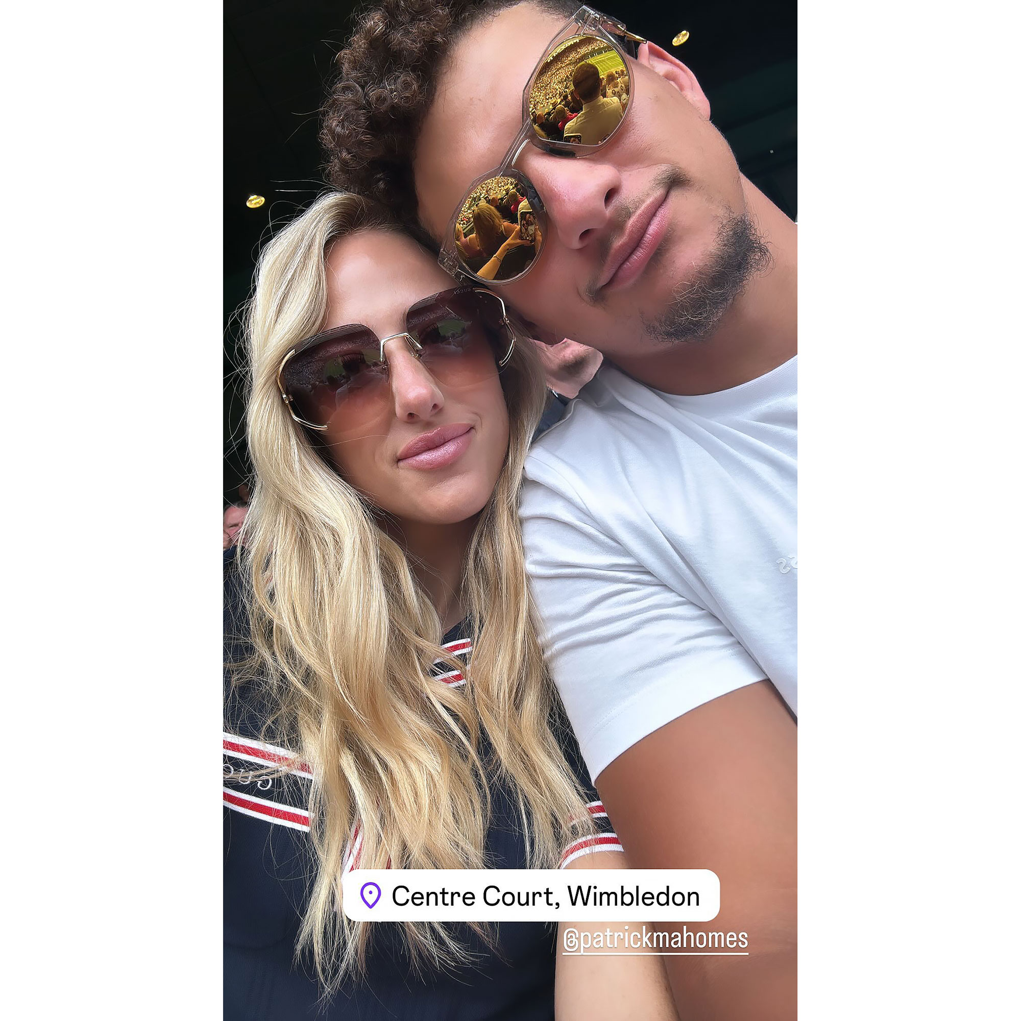 Brittany Mahomes and Patrick Mahomes Are Sporty and Chic at Wimbledon