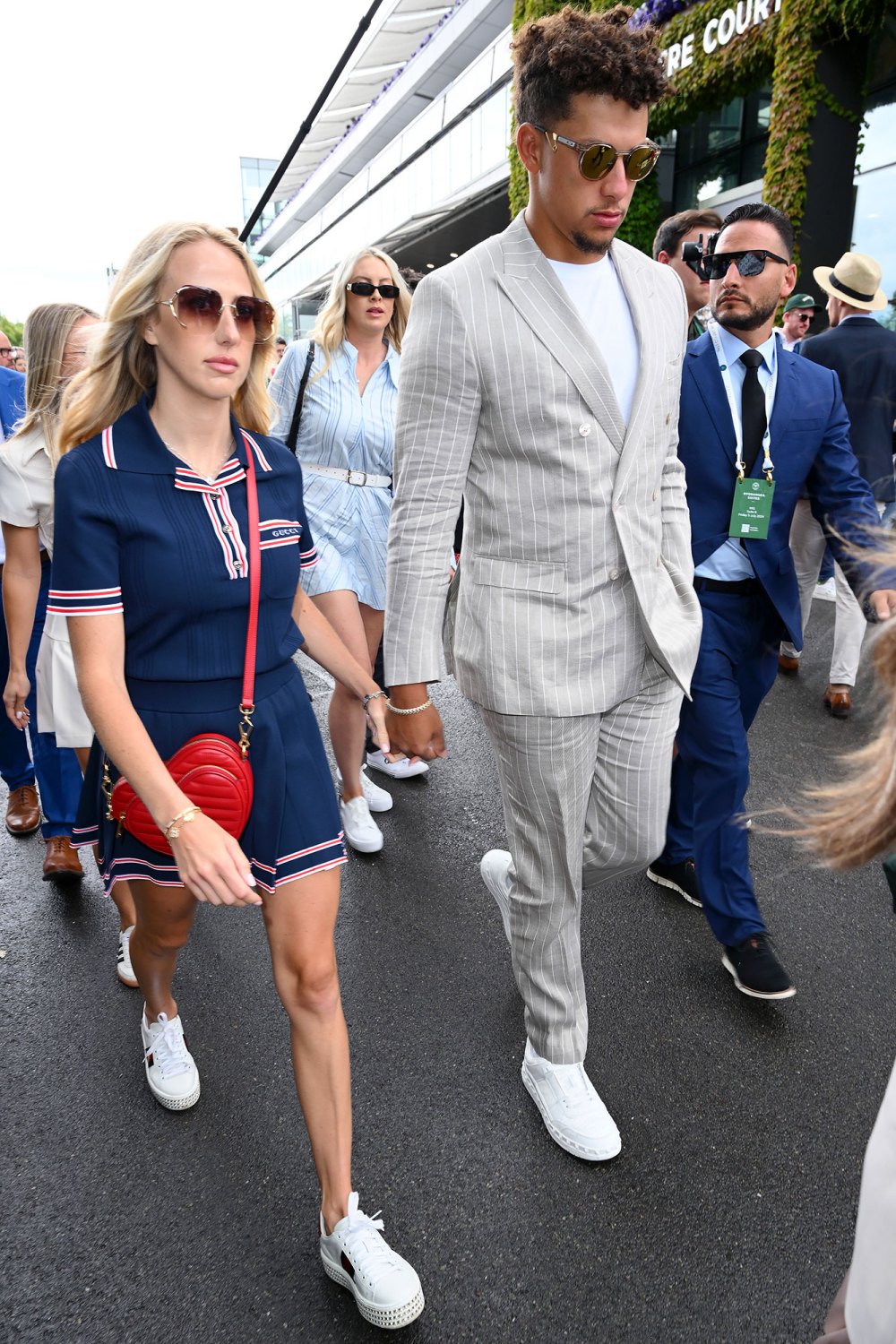 Brittany Mahomes and Patrick Mahomes Grace Wimbleton in Chic Outfits: 