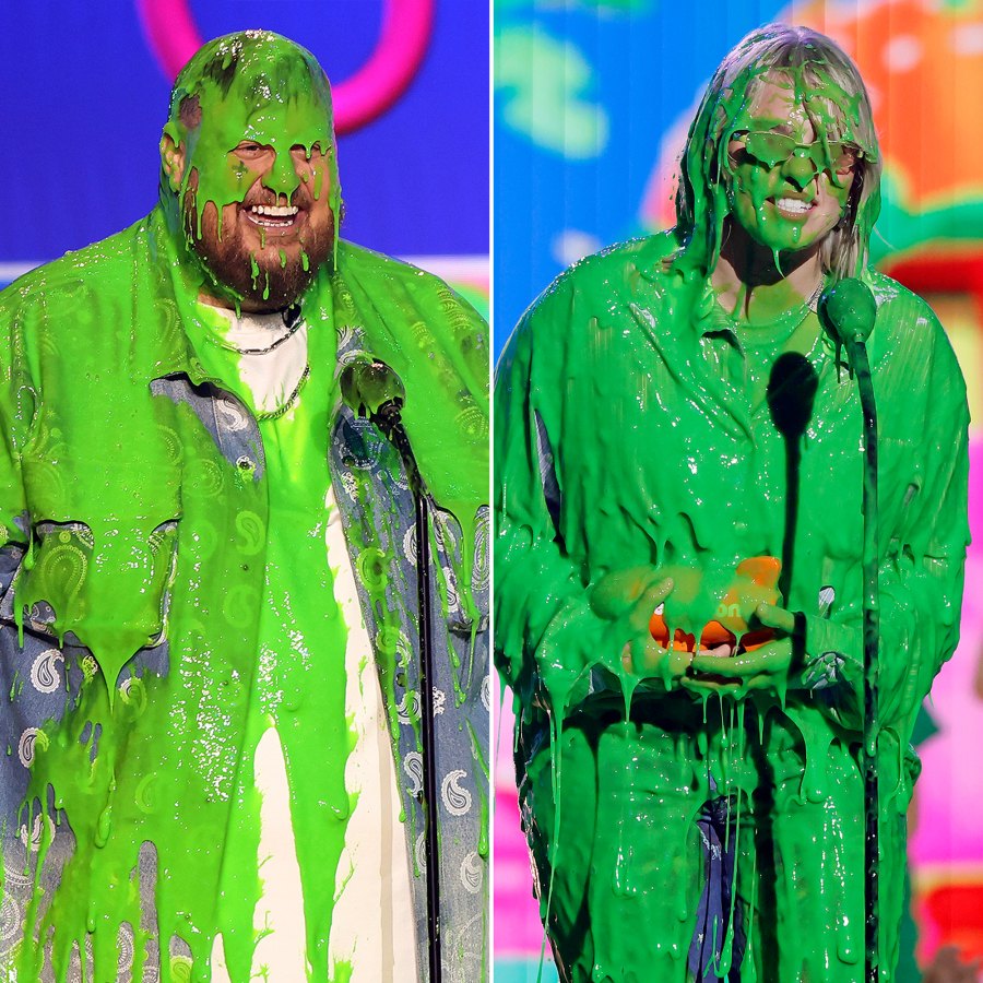 Jelly Roll and Renee Rapp Get Drenched in Slime at Kids' Choice Awards