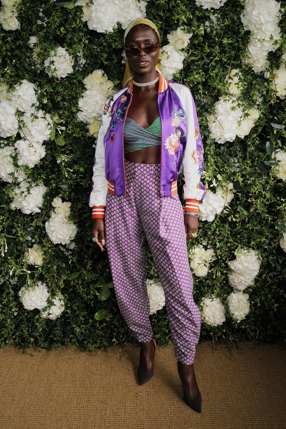 Jodie Turner-Smith Wows in Funky Purple Outfit at Wimbledon