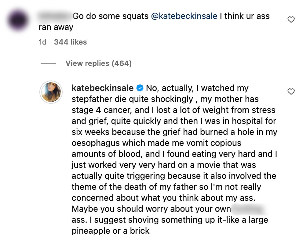 Kate Beckinsale rompe el silencio sobre su estadía de 6 semanas en el hospital y critica a los trolls que la critican por su pérdida de peso 436 439