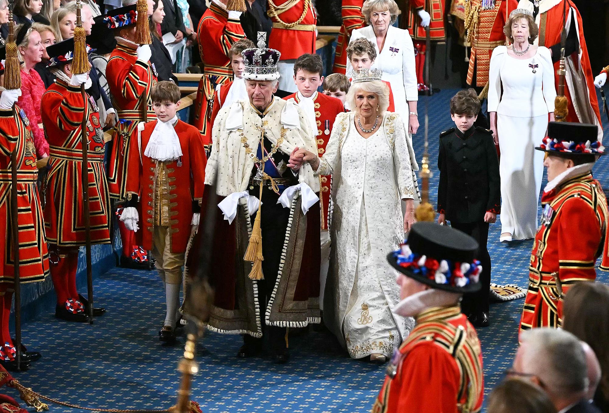 King Charles III Works Through Apparent Royal Robe Wardrobe Malfunction