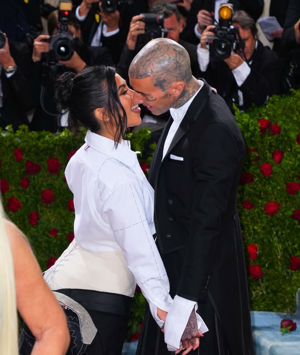 Kourtney Kardashian and Travis Barker Touch Tongues Before Kissing Each Other