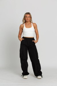 black parachute pants