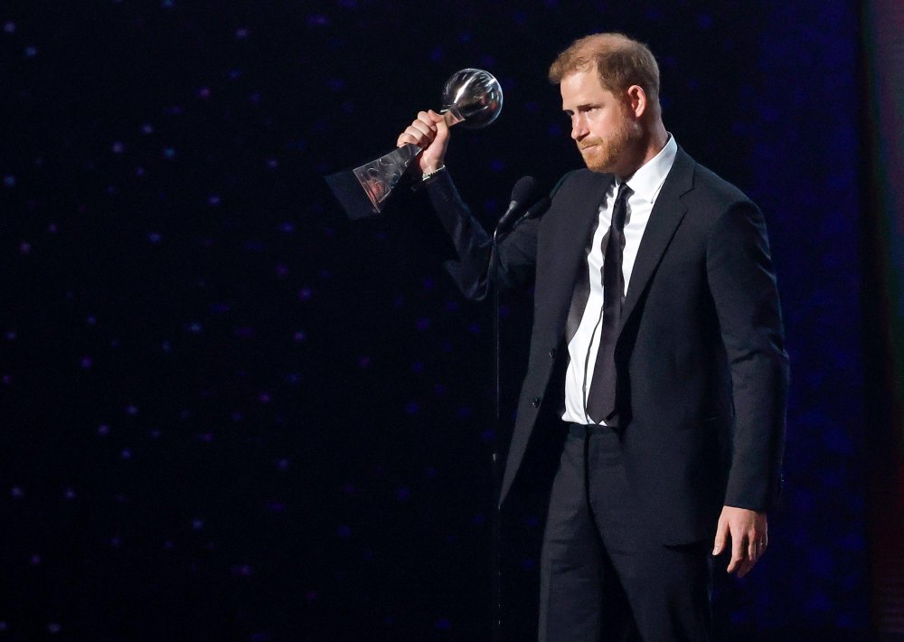 Prince Harry Duke of Sussex accepts the Pat Tillman Award onstage during the 2024 ESPY Awards 713