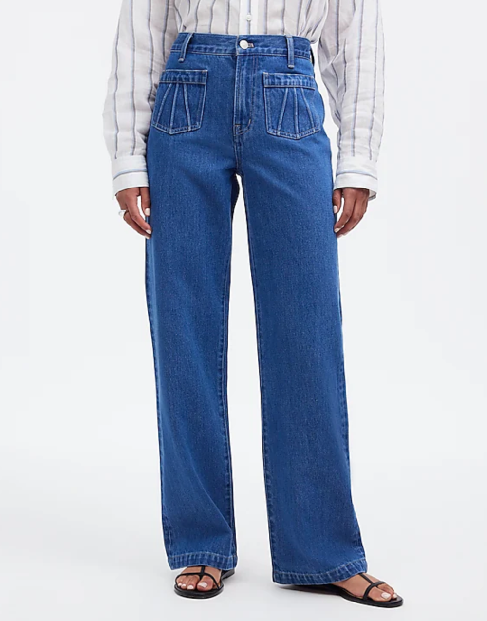 Madewell The Perfect Vintage Wide-Leg Jean in Lape Wash: Patch Pocket Edition deals