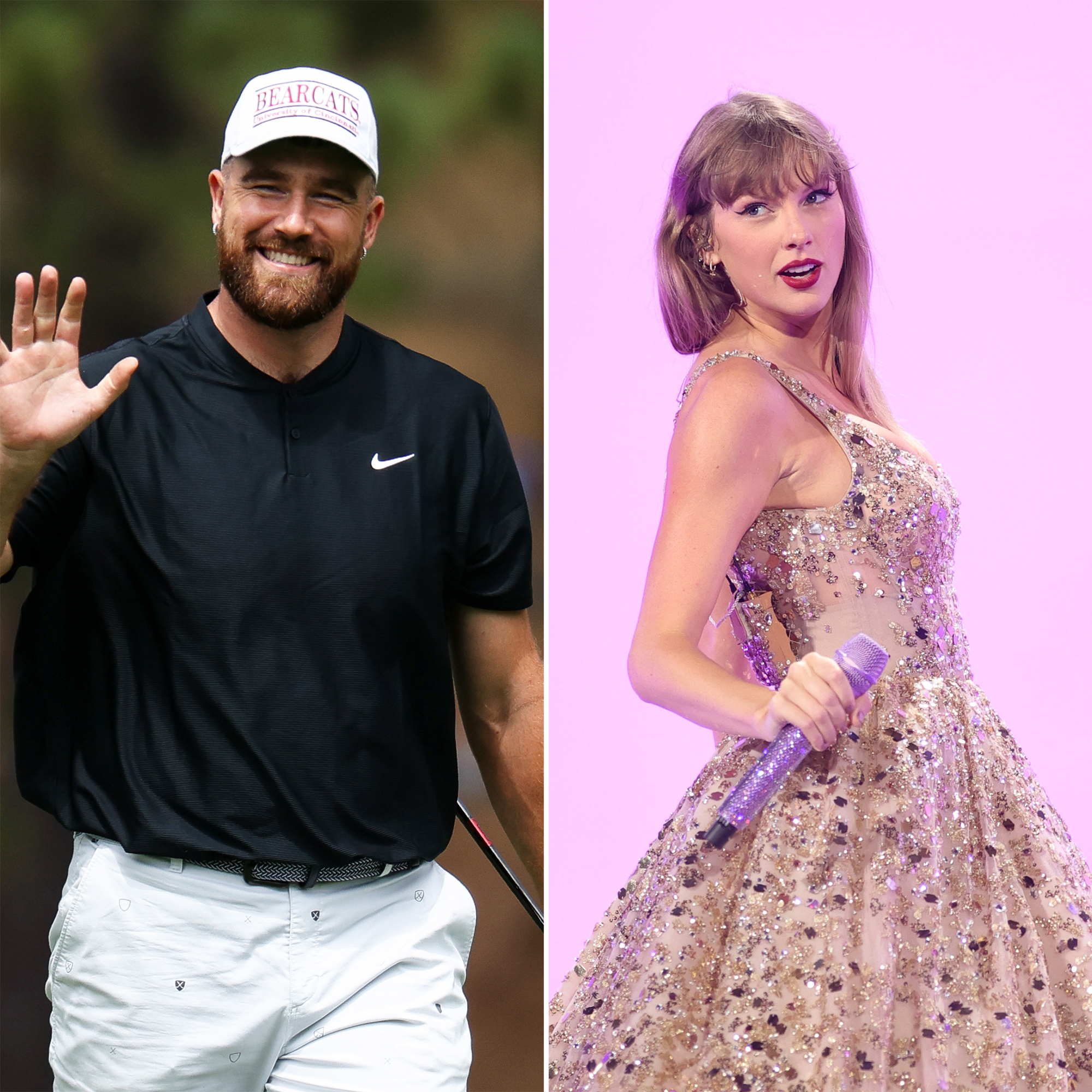 Travis Kelce e Taylor Swift de mãos dadas ao sair do show na Alemanha