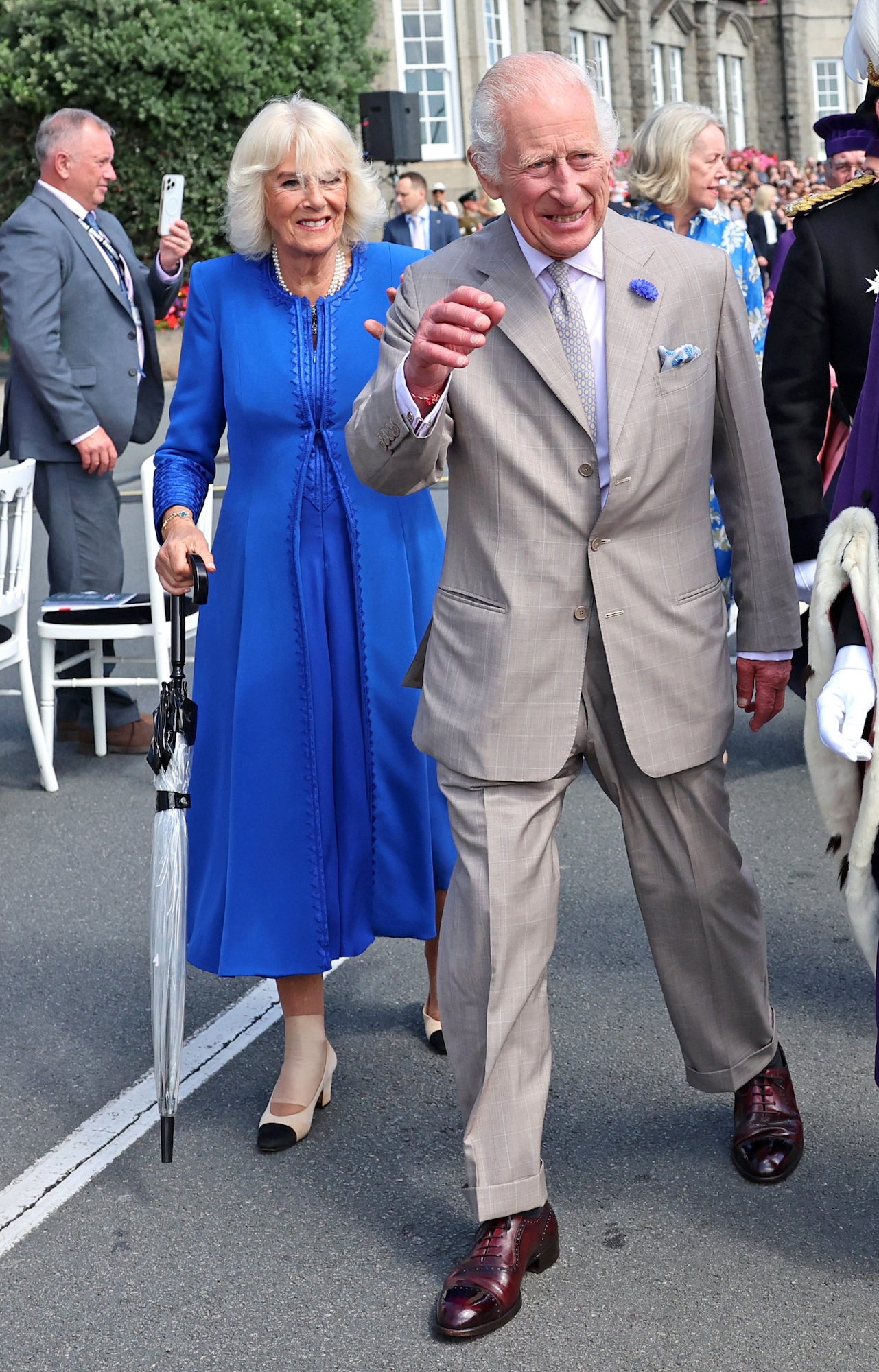 Queen Camilla Spotted With Bandaged Right Ankle After Minor Sprain