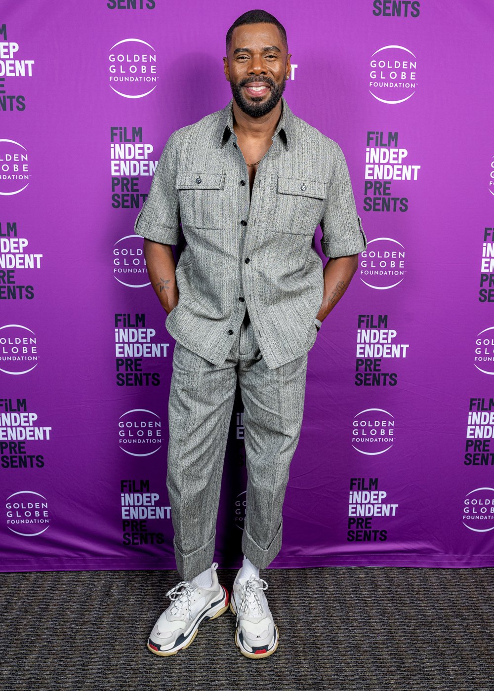 Colman Domingo Is Striking in Textured Gray Set at ‘Sing Sing’ Screening