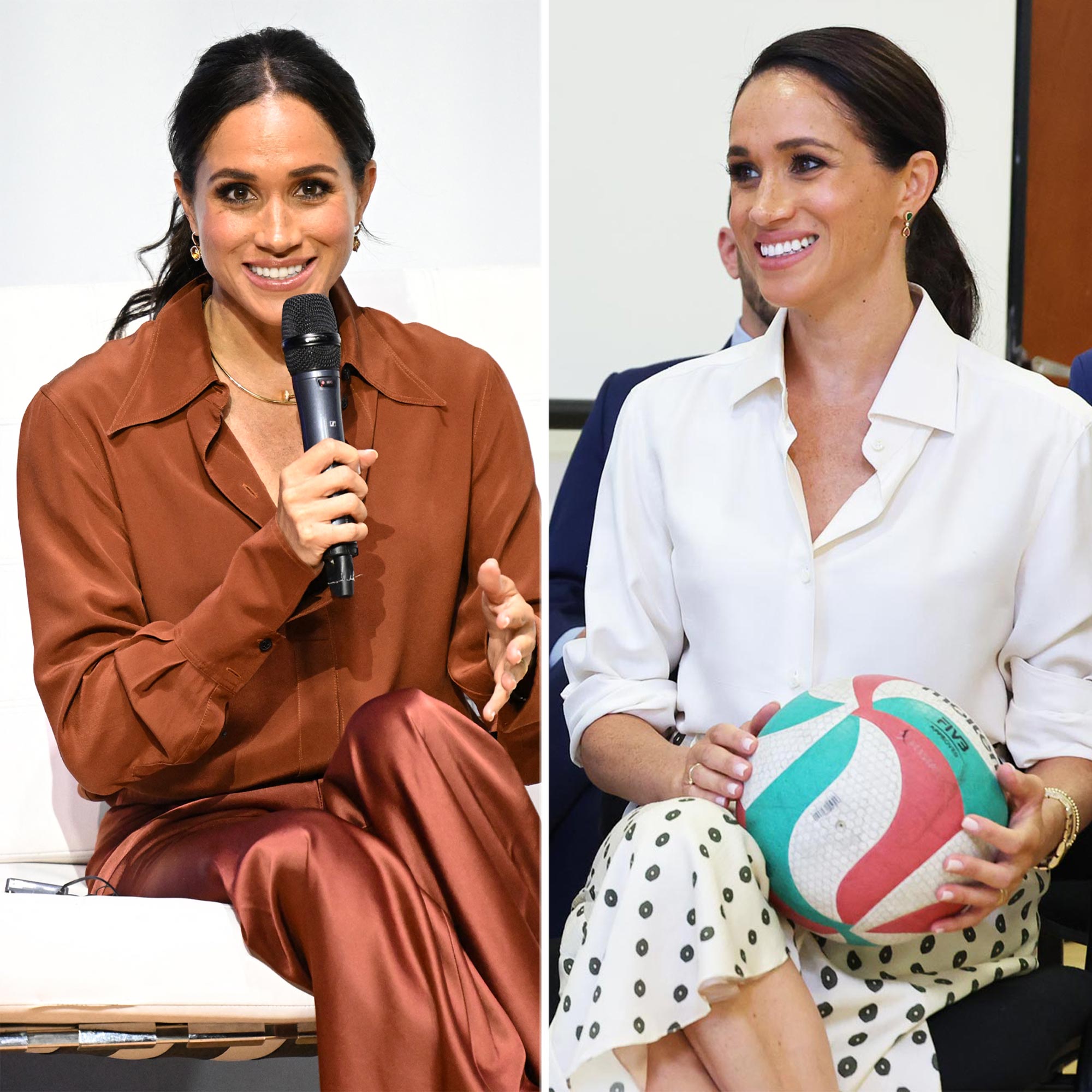 เสื้อผ้าทั้งหมดของ Meghan Markle จากการเดินทางโคลอมเบียของเธอและเจ้าชายแฮร์รี่