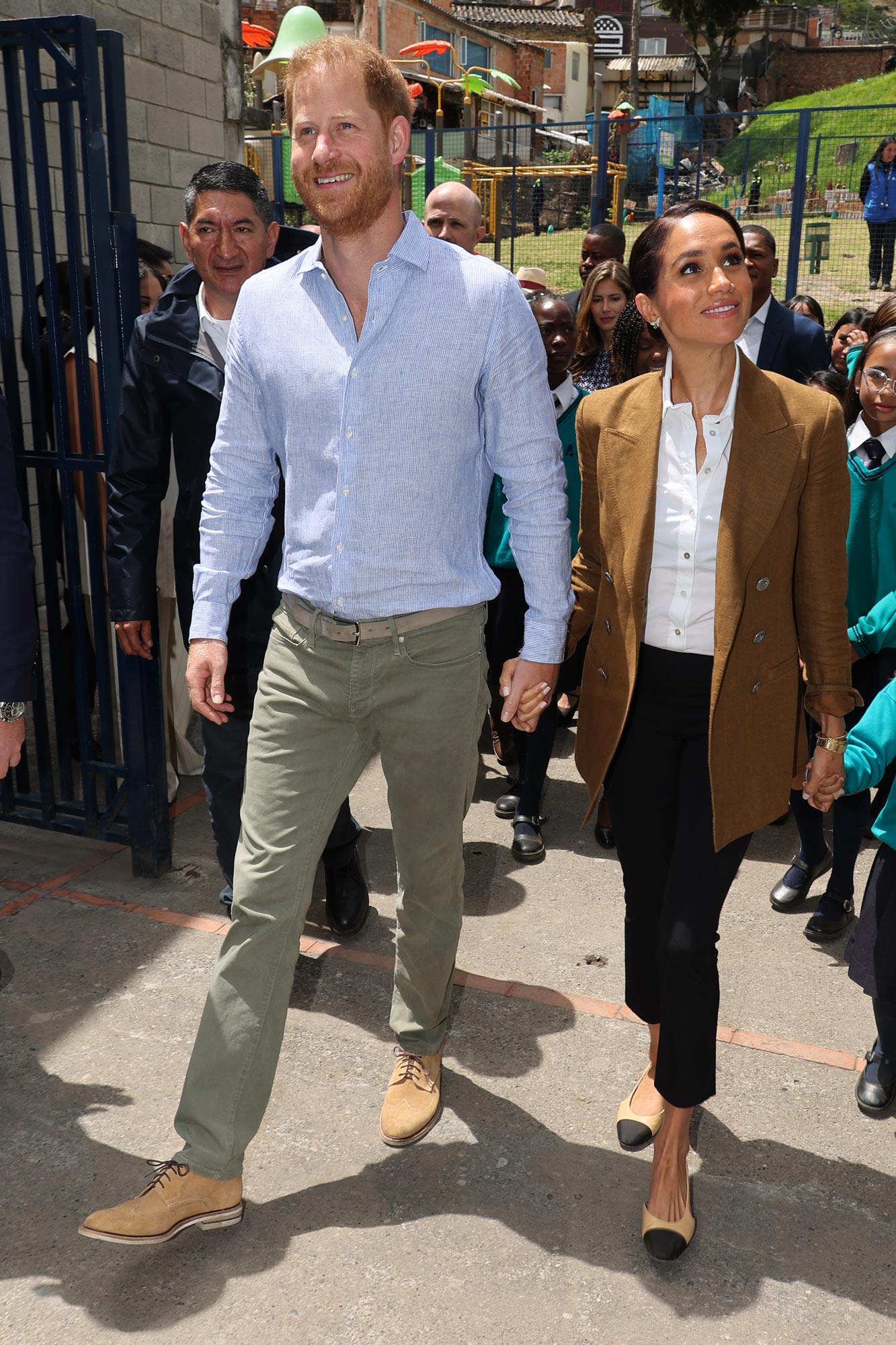 All of Meghan Markle’s Outfits From Her and Prince Harry’s Colombia Trip