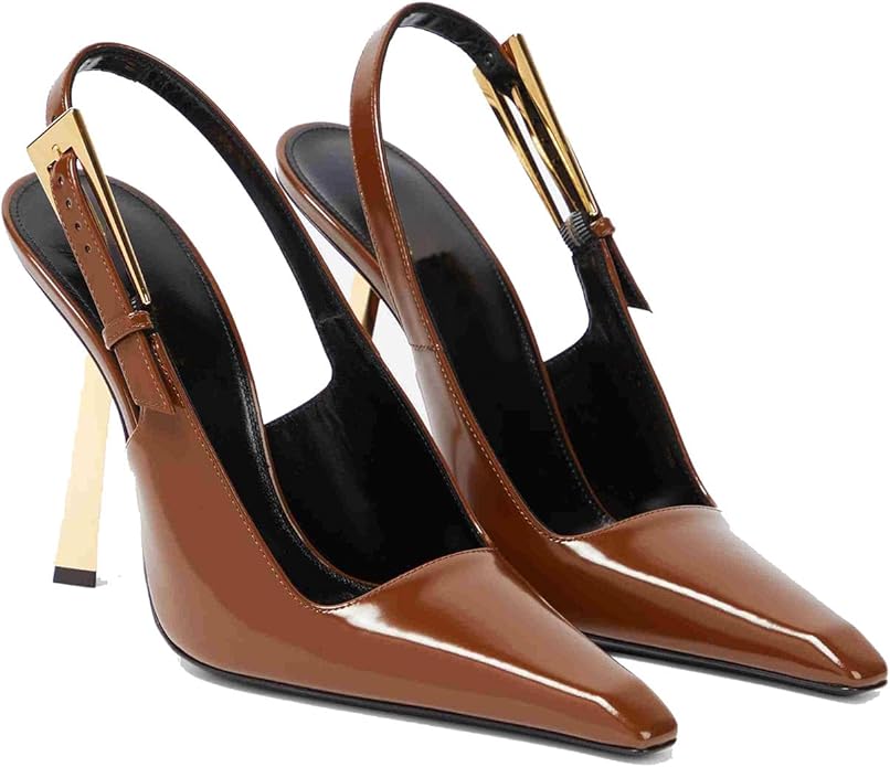 patent leather slingbacks