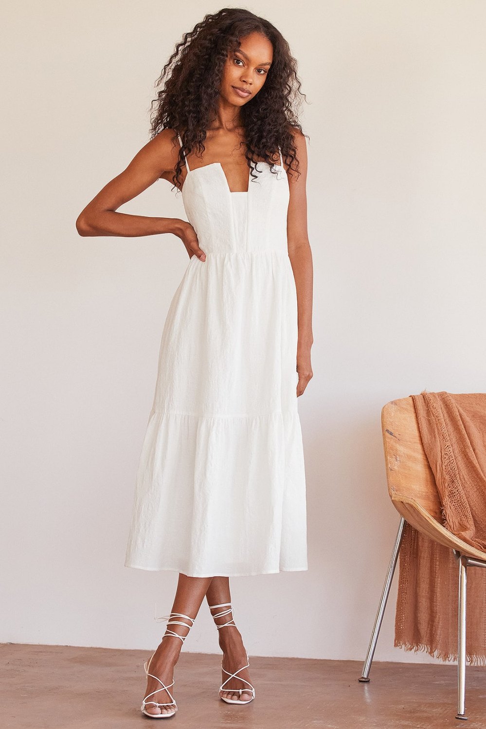 Tiered midi dress