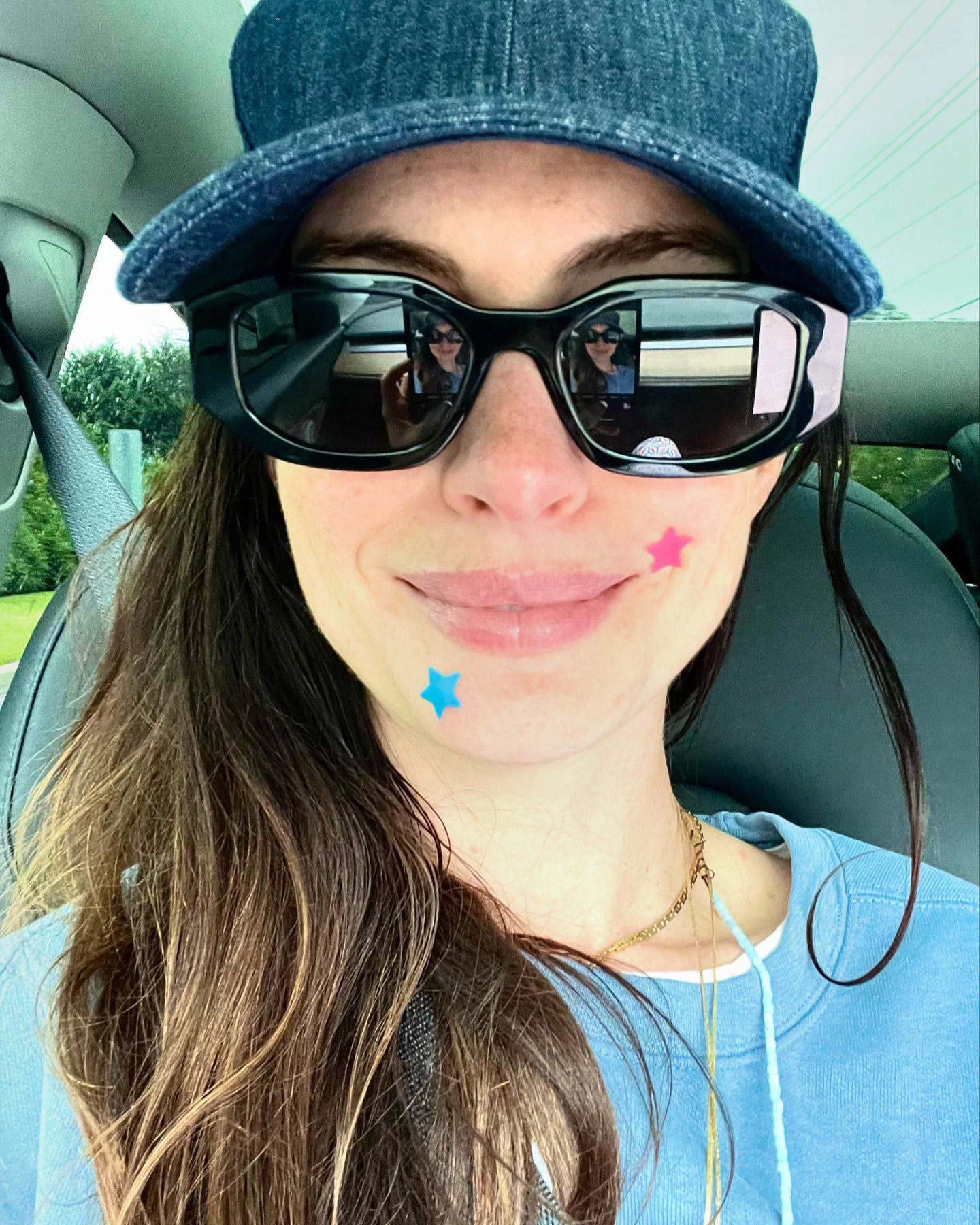 Anne Hathaway Knows She's Really 'Just Like Us,' Shows Off Pimple Patches