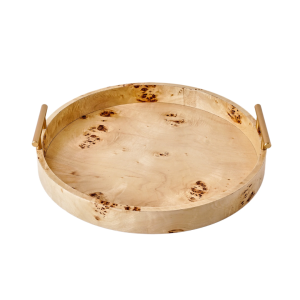 Beautiful by Drew Barrymore Round Burlwood Tabletop 