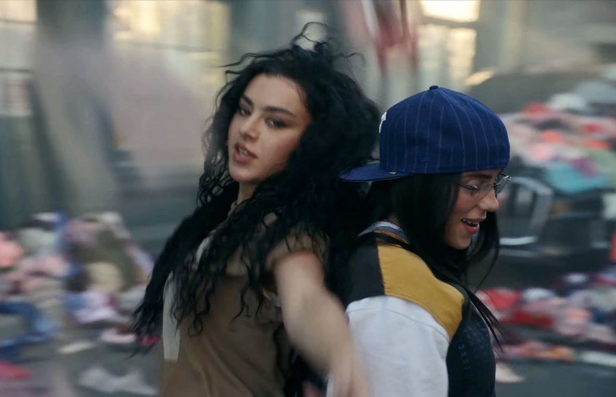 Charli XCX and Billie Eilish Party With Thongs in Guess Video