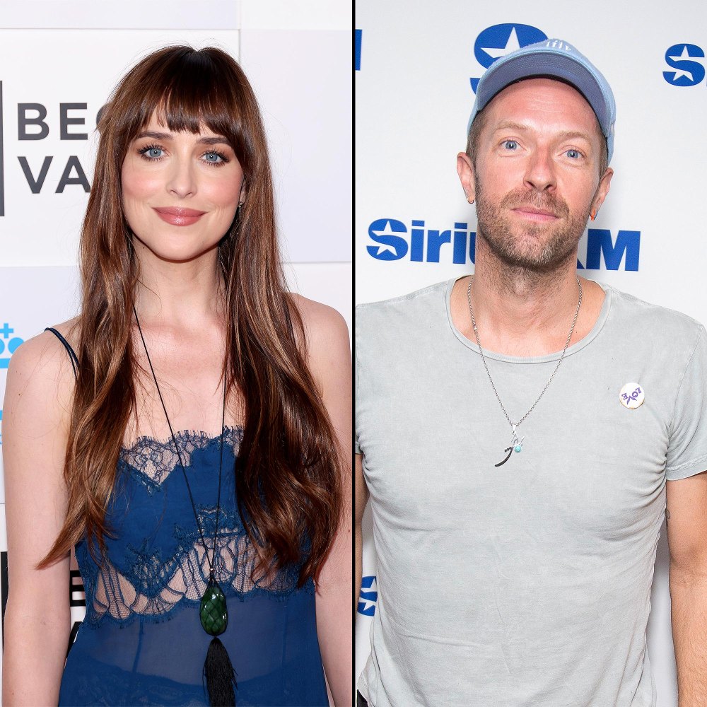 Dakota Johnson and Chris Martin take up space