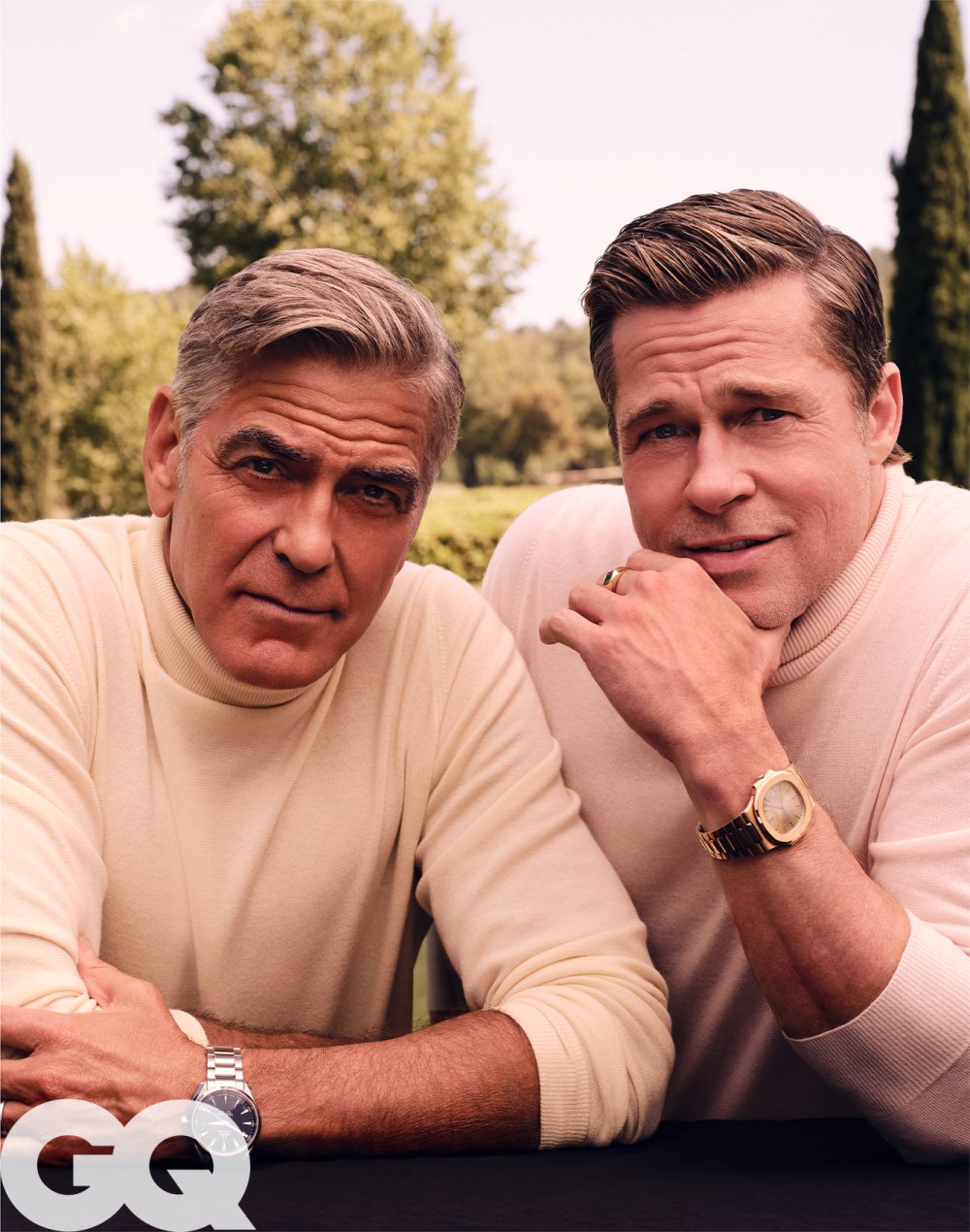 George Clooney and Brad Pitt GQ September 2024 02