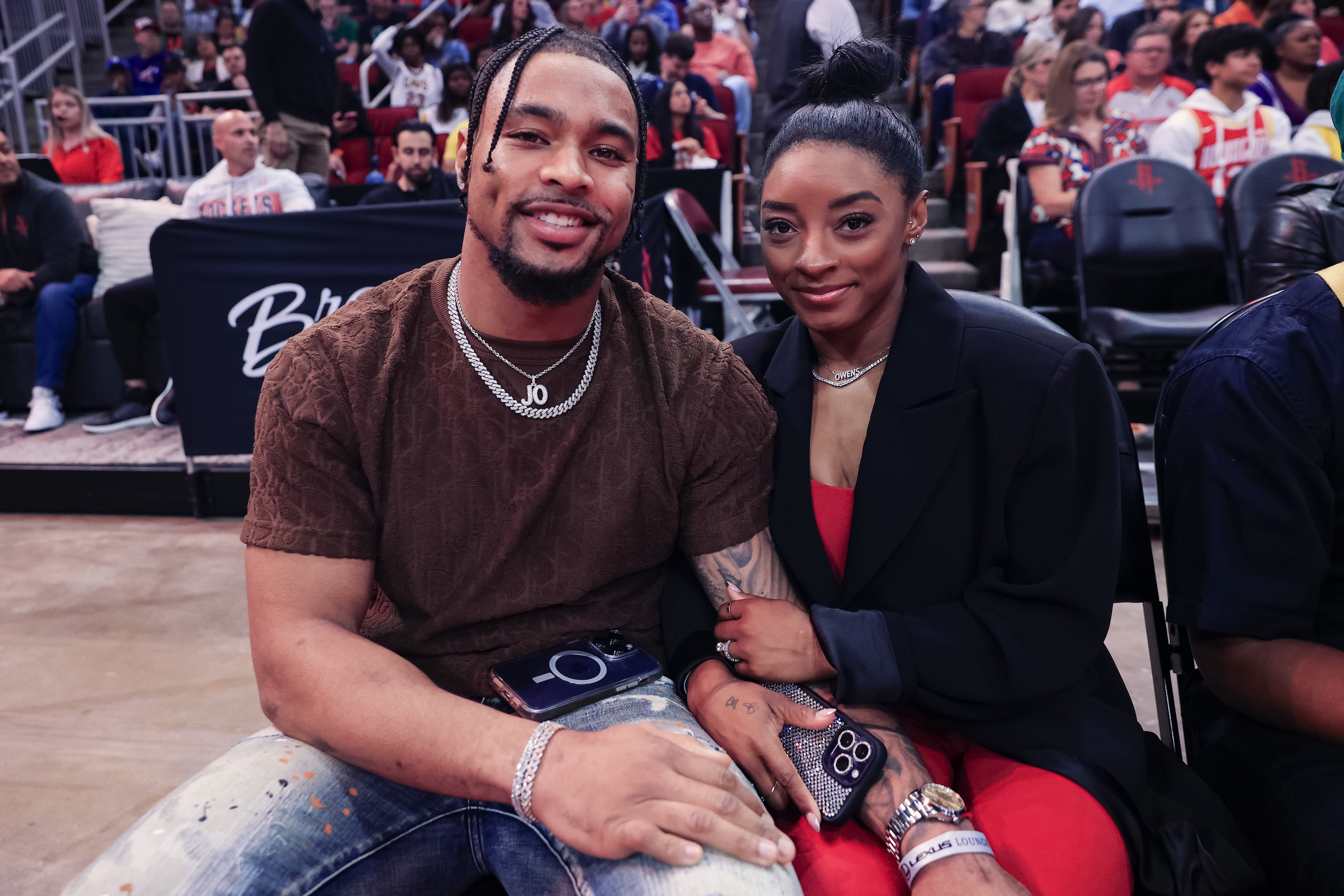 Jonathan Owens se emociona com a esposa ‘graciosa’ Simone Biles