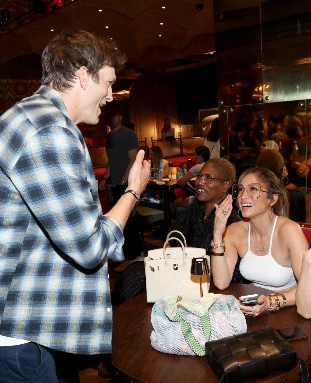 Ashton Kutcher and Jennifer Lopez attend the Intuit Dome Grand Opening at Intuit Dome on August 15, 2024