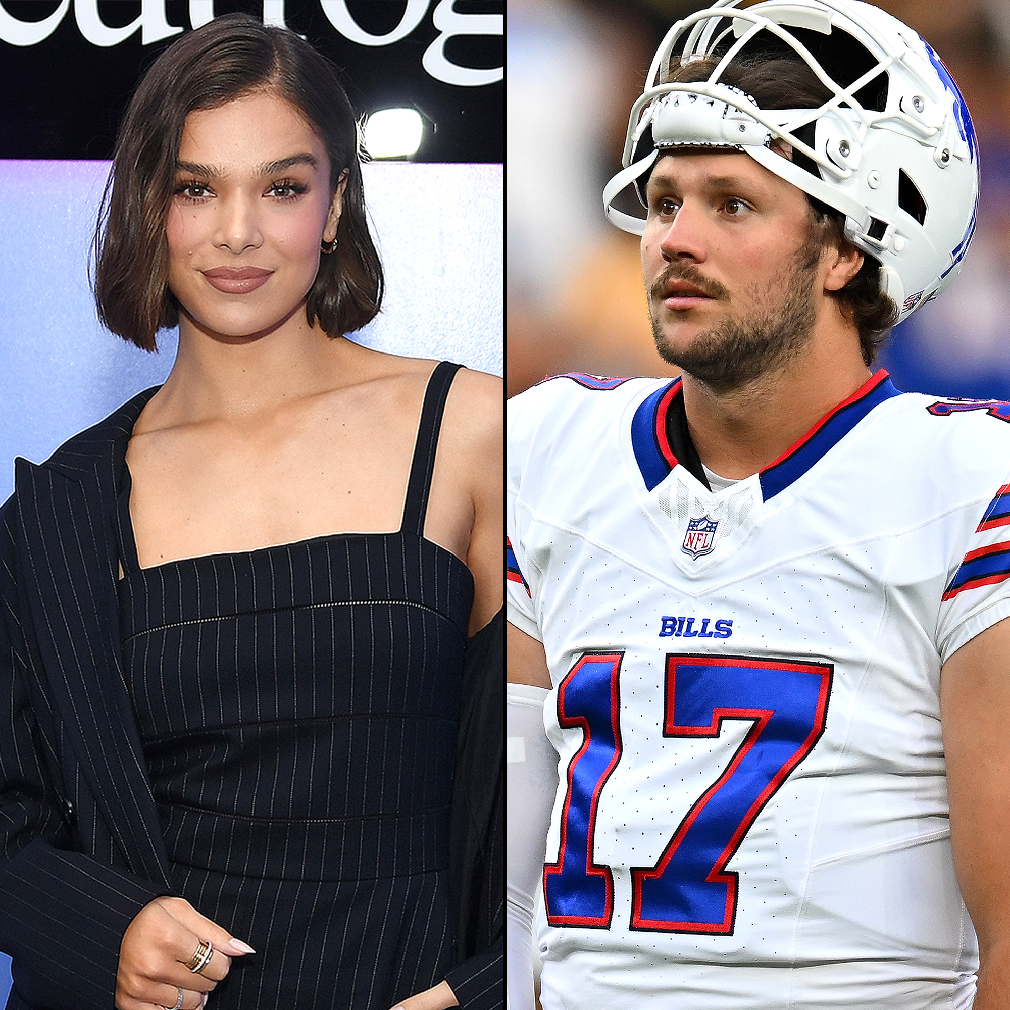 Hailee Steinfeld grita de apoio ao namorado Josh Allen: 'Babe'