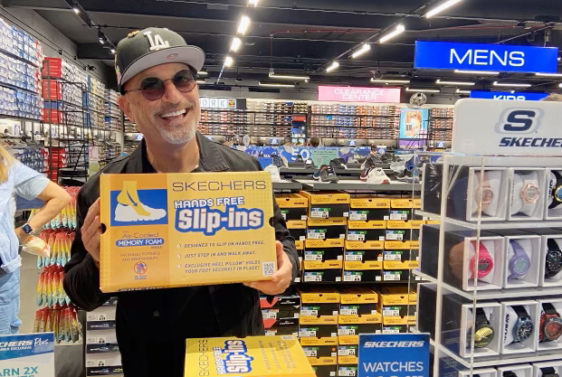 Howie Mandel at Skechers Store BEFORE Becoming an Ambassador