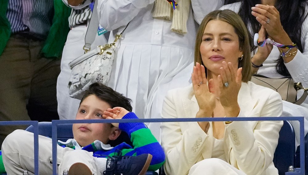 Jessica Biel lleva a Silas, de 9 años, al US Open en una rara salida pública 2