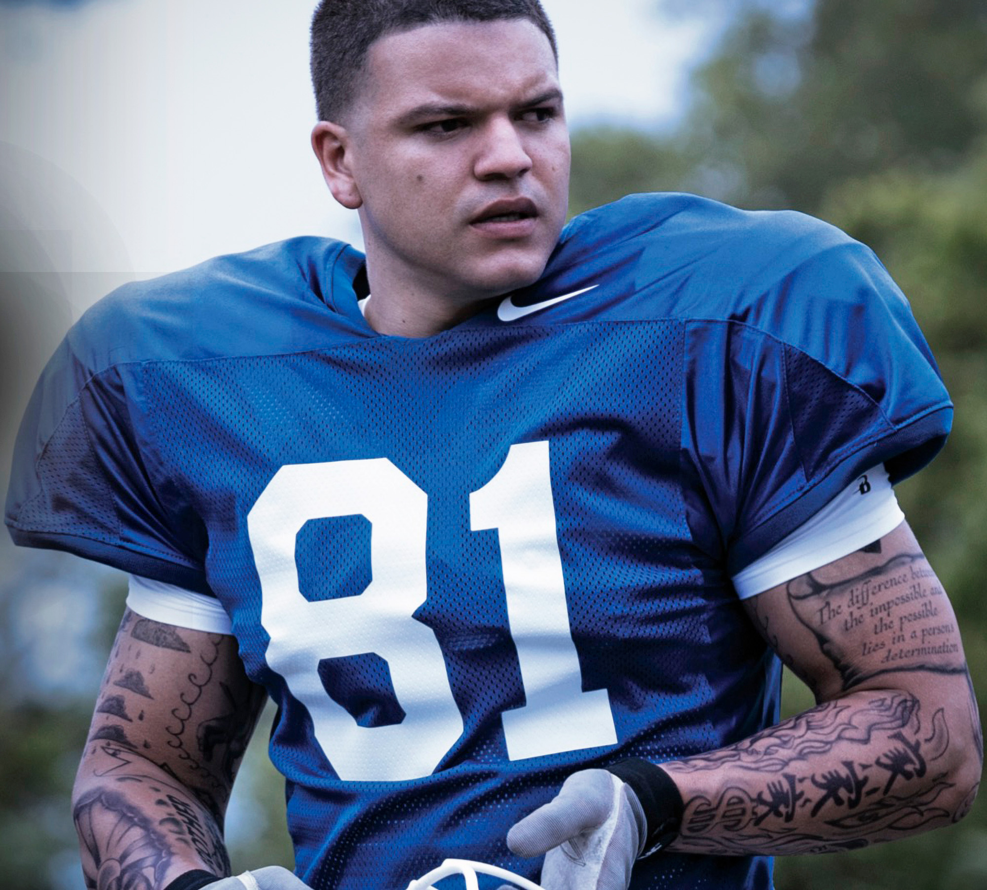 Josh Rivera Transforms Into Aaron Hernandez for 'American Sports Story'