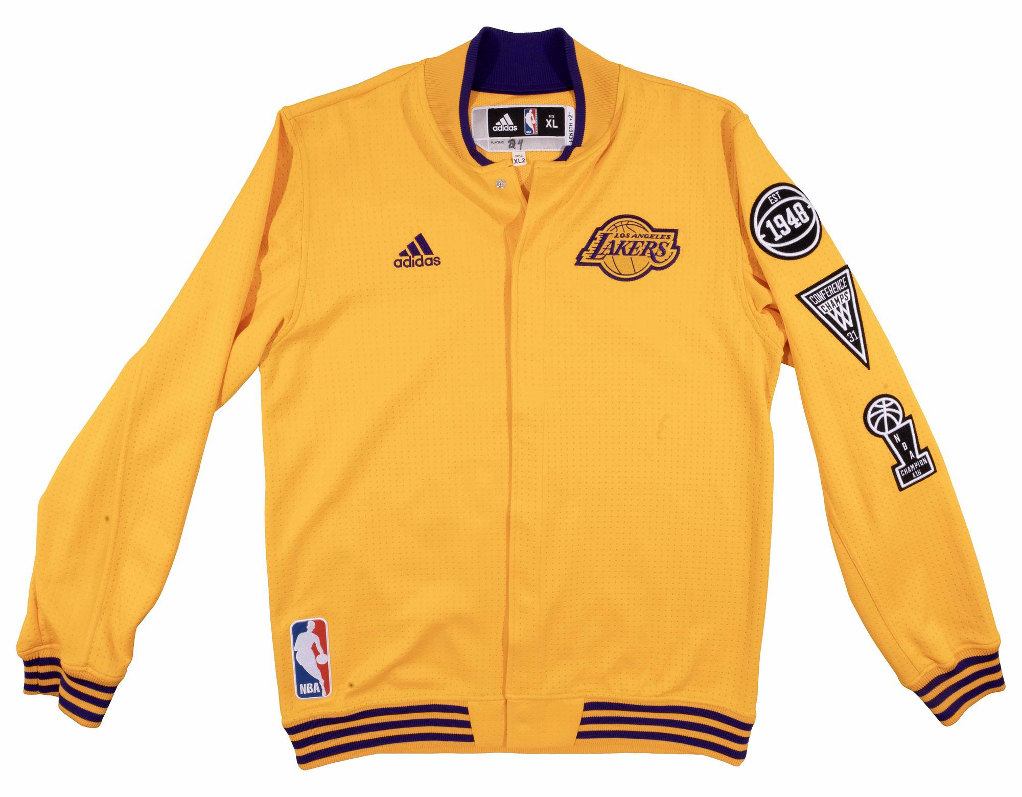 Kobe Bryant’s Final Lakers Warm-Up Jacket Auctions Off for $336K