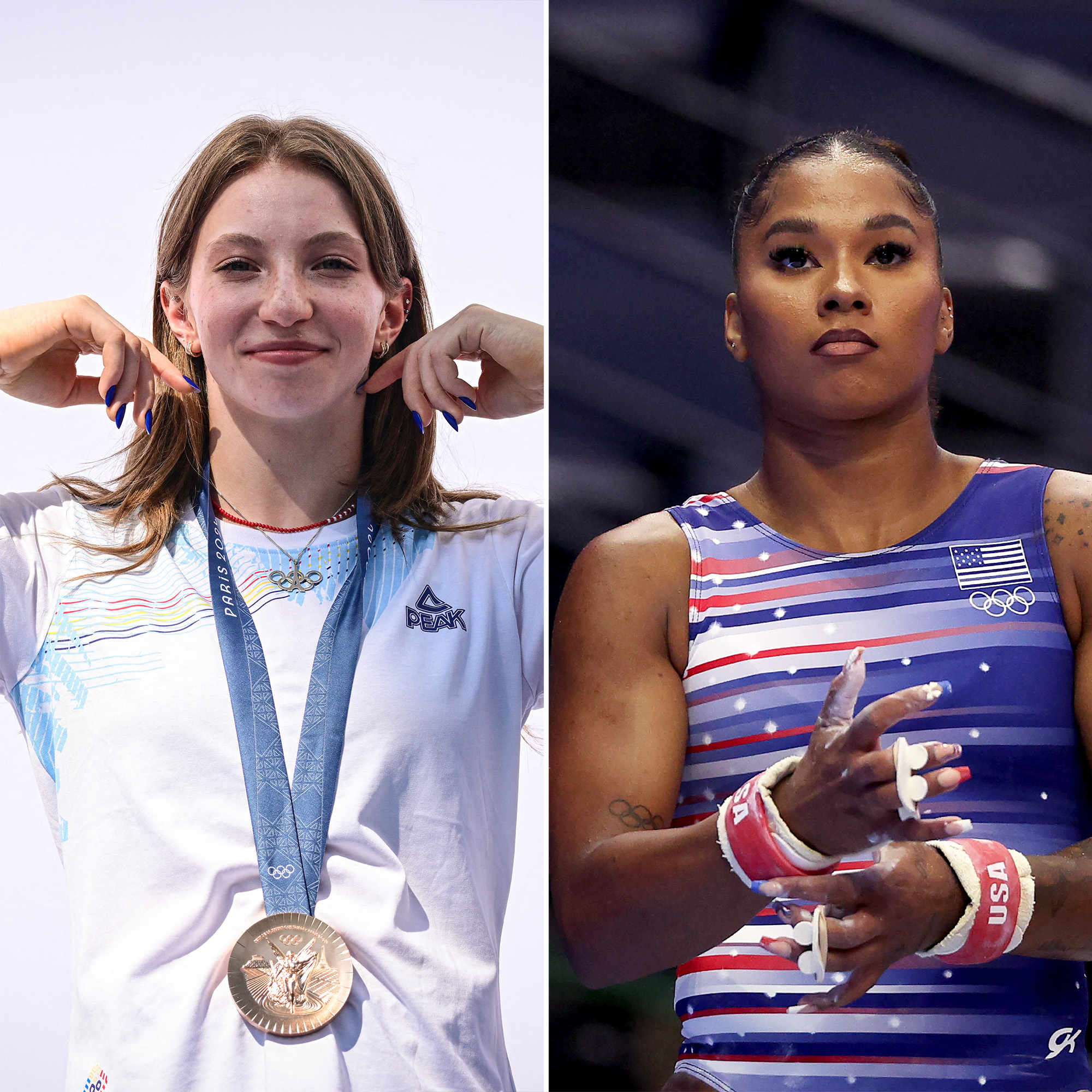 Die rumänische Turnerin Ana Bărbosu holt sich die Bronzemedaille der Jordan Chiles