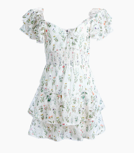 Alice + Olivia Hartford Floral Eyelet Romper