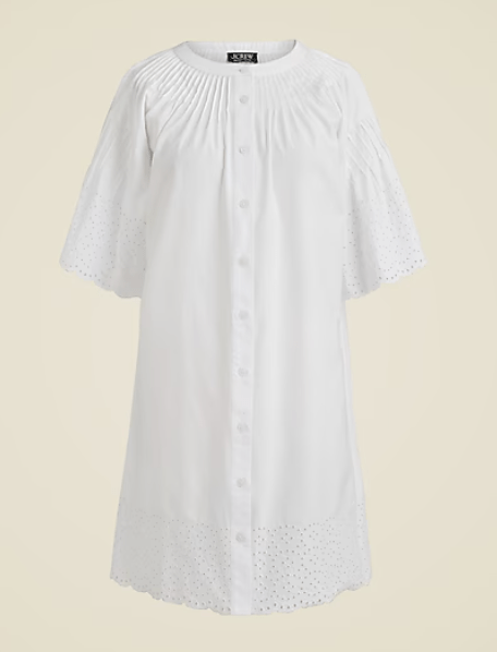 J.Crew Jolie eyelet cotton poplin dress