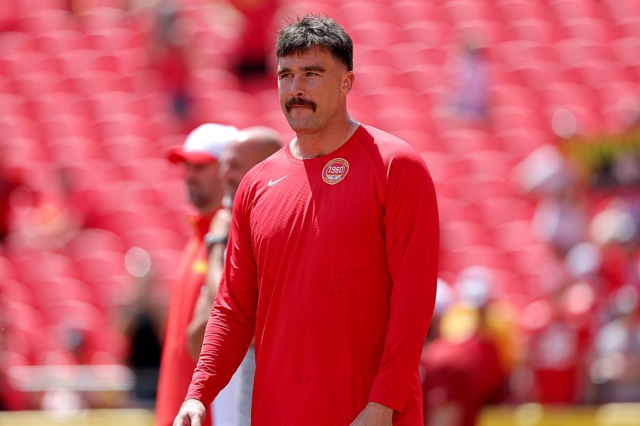 Travis Kelce Debuts Handlebar Mustache at Chiefs Preseason Game