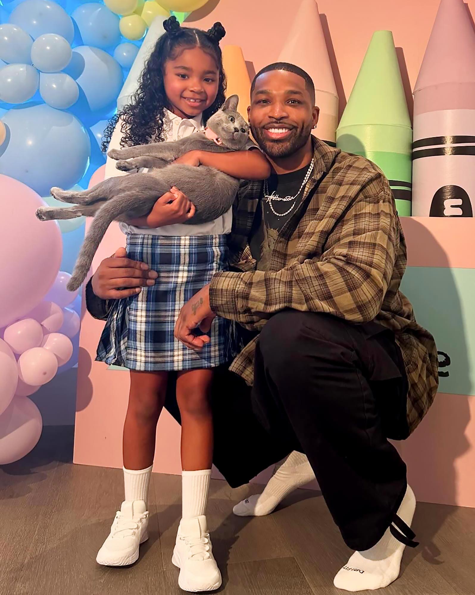 Tristan Thompson Celebrates Twinny’ Daughter True Starting 1st Grade Time Flies