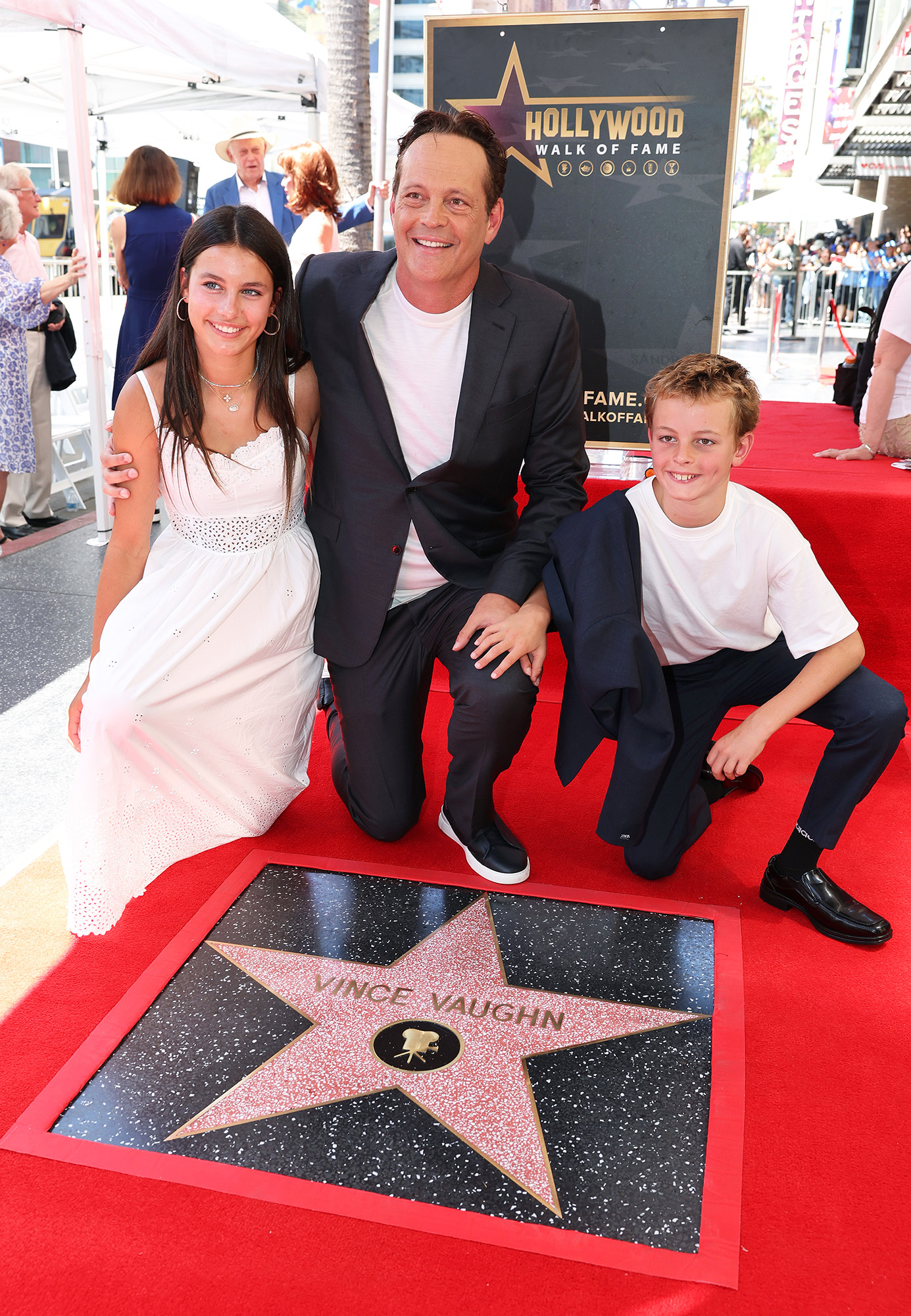 Vince Vaughn Celebrates Walk of Fame Star With Family in Rare Outing