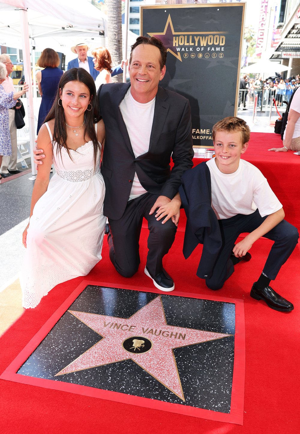 Esposa e filhos de Vince Vaughn na Calçada da Fama