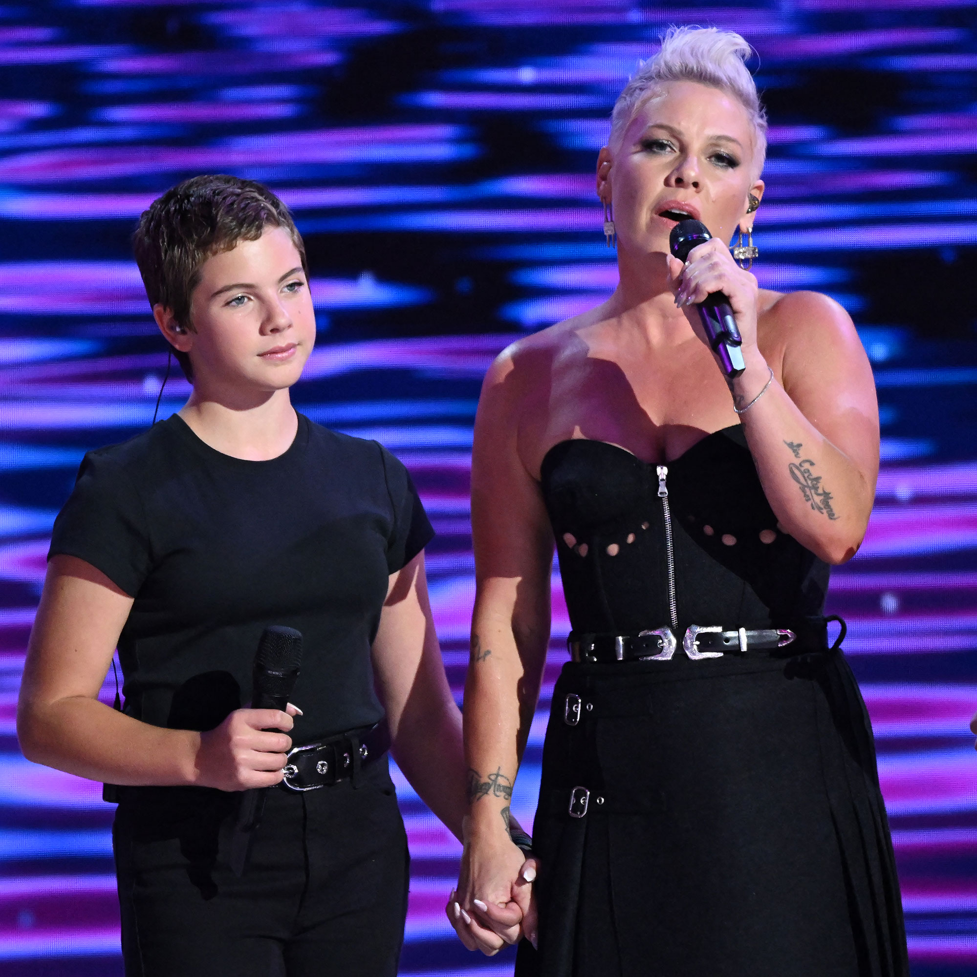 Pink and Daughter Willow Perform Duet Together at the DNC