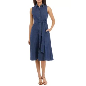 Anne Klein Women's Sleeveless Shirtdress