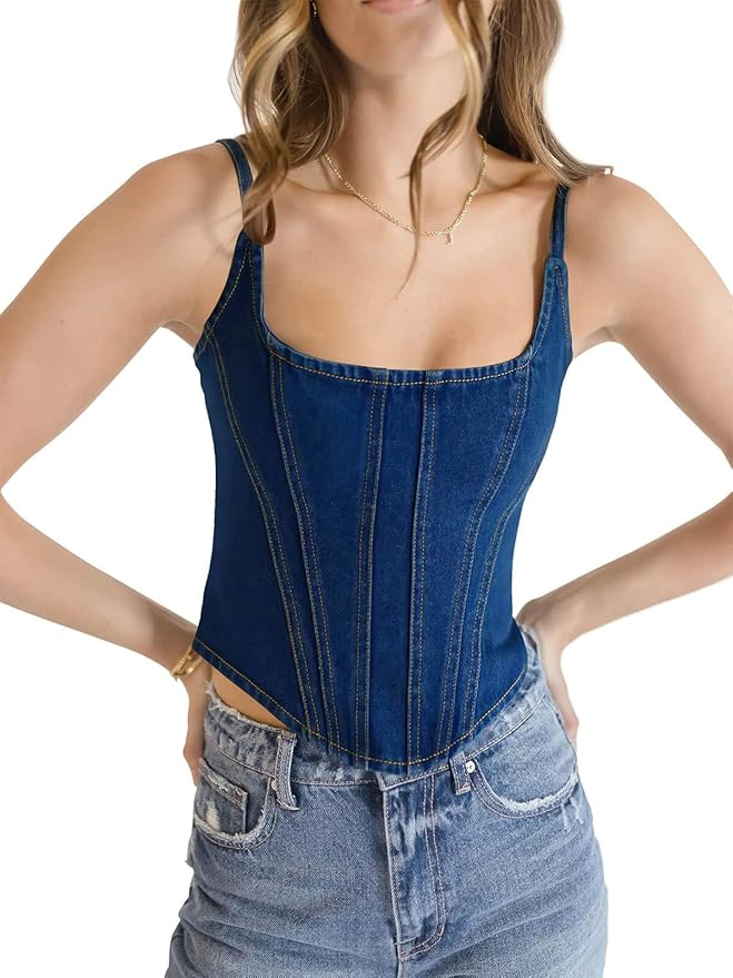 denim tank top