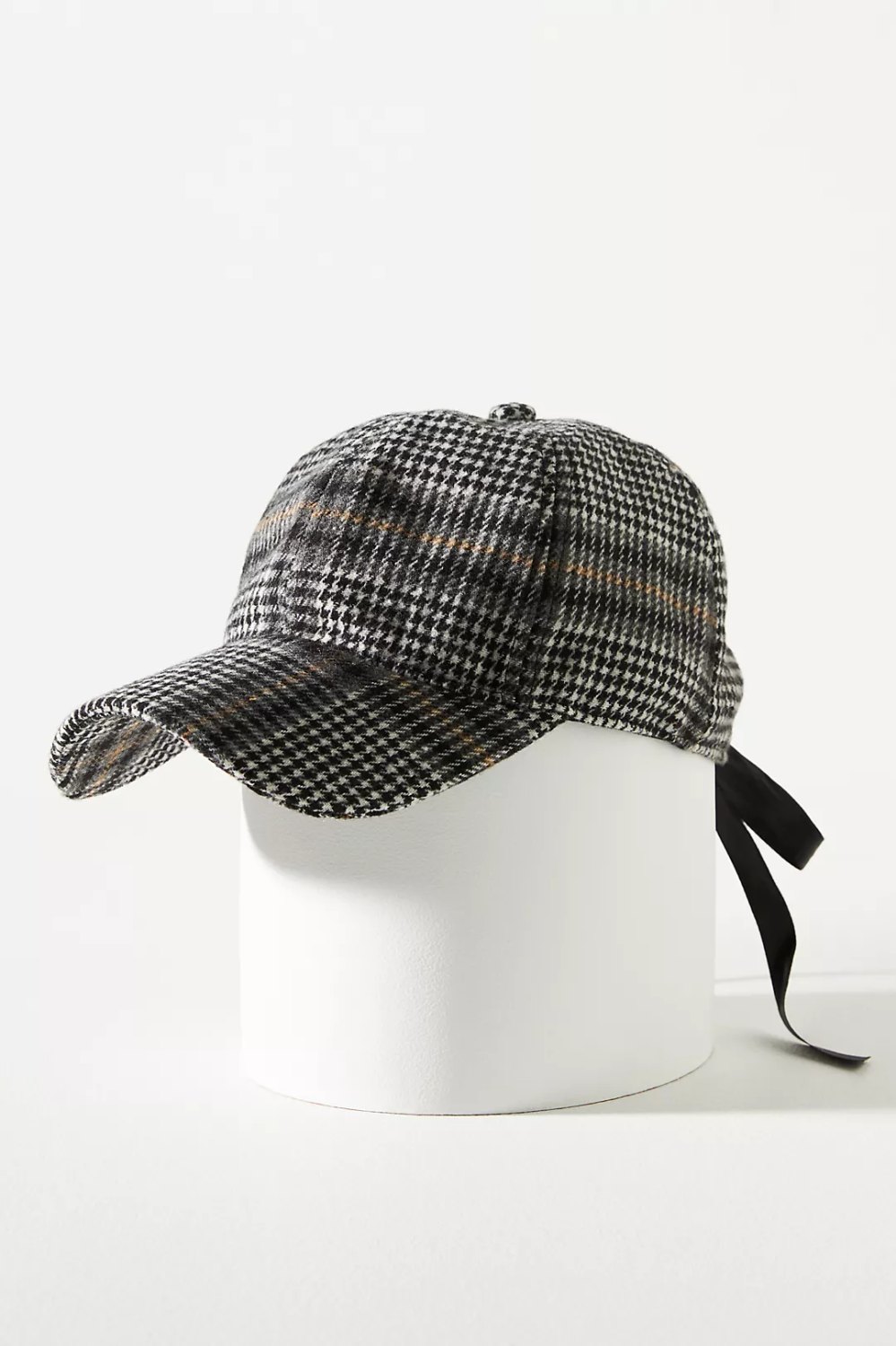 plaid bow baseball cap