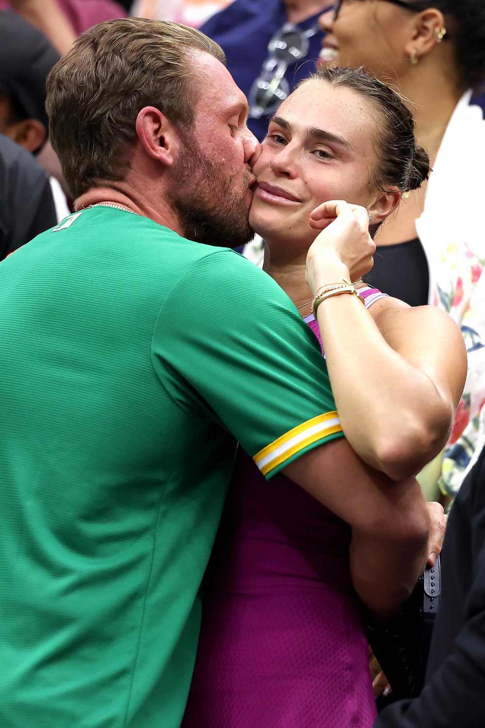 Aryna Sabalenka celebra la victoria en el US Open con su novio Georgios Frangulis