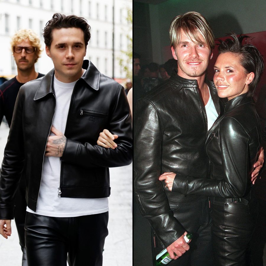 Brooklyn Beckham Channels David Beckham’s 1999 Leather Outfit in Paris