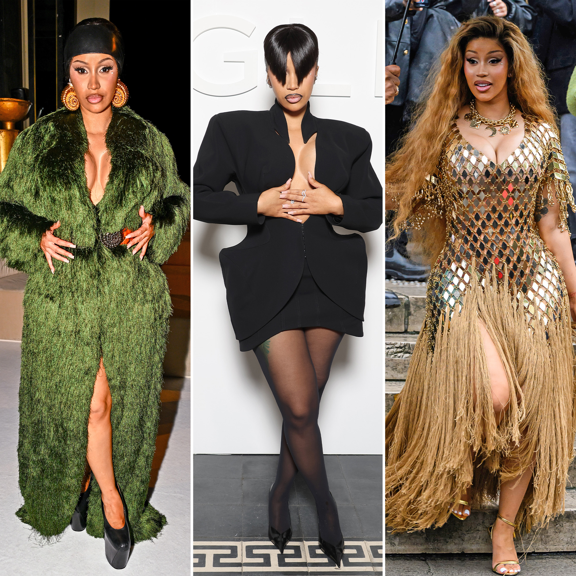 Cardi B Wows at Paris Fashion Week Just 18 Days After Giving Birth Us Weekly